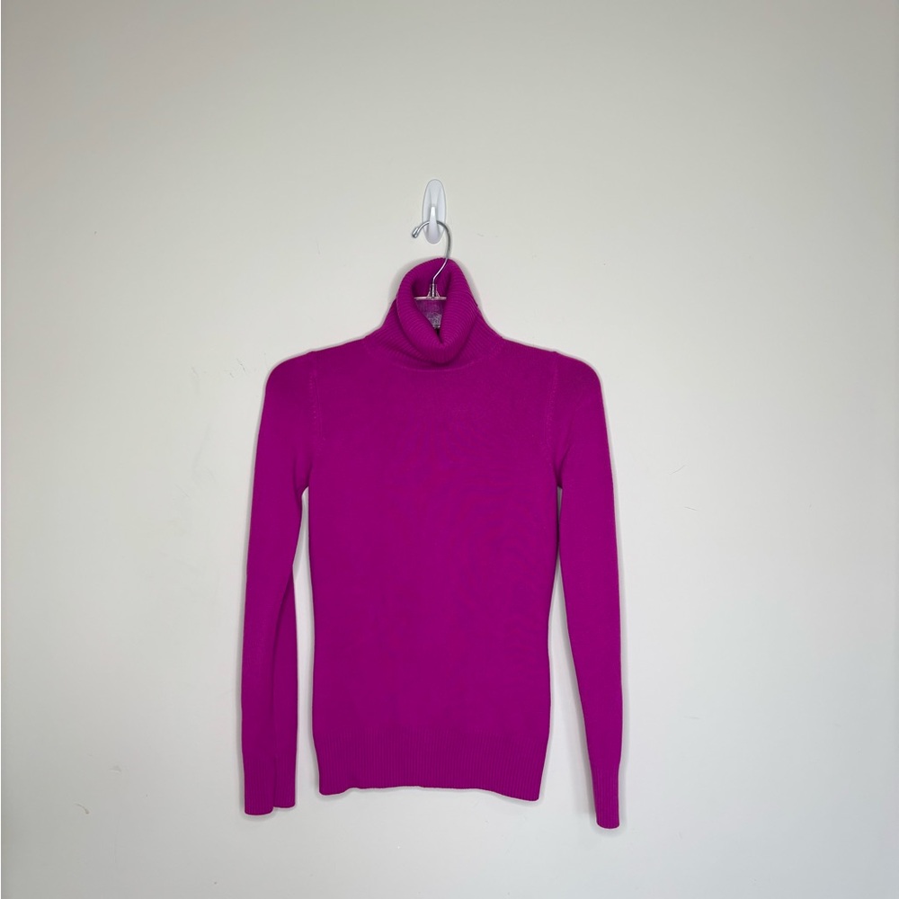 M1 French Connection Fuchsia Turtleneck‎ Sweater Soft Knit Long Sleeve XS